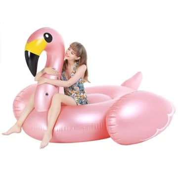 Jasonwell Giant Inflatable Flamingo Pool Float with Fast Valves for Summer Fun