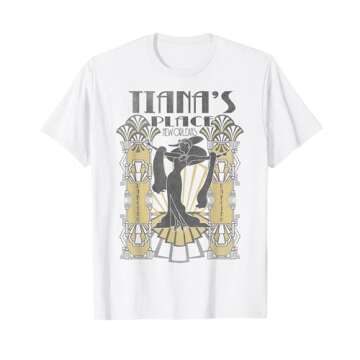 Disney Princess And The Frog Tiana's Place Art Deco Poster T-Shirt