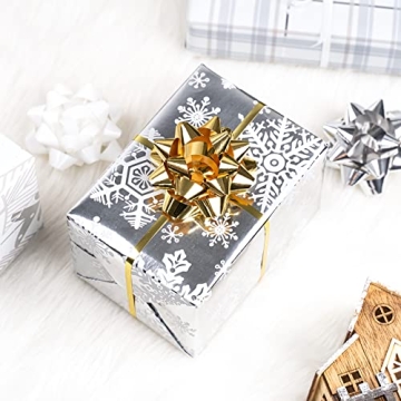 LeZakaa Christmas Wrapping Paper Bundle - Mini Roll Set with Accessories