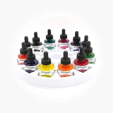 Premium Dr. Ph. Martin's Liquid Acrylic Paint Set - 12 Colors