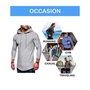 COOFANDY Men's Fashion Hoodies Long Sleeve Pullover - Soft & Stylish