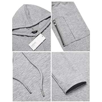 COOFANDY Men's Fashion Hoodies Long Sleeve Pullover - Soft & Stylish