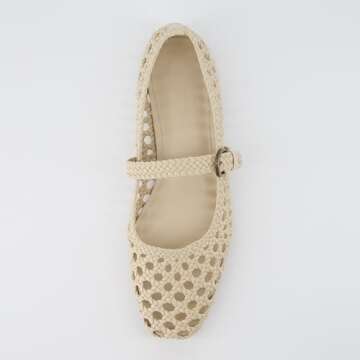 CUSHIONAIRE Women's Weston Mary Jane Flats for Comfort and Style
