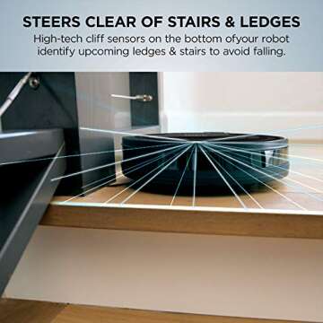 Shark ION Robot Vacuum for Carpet AV751 Wi-Fi Connected, 120min Runtime, Works with Alexa, Black