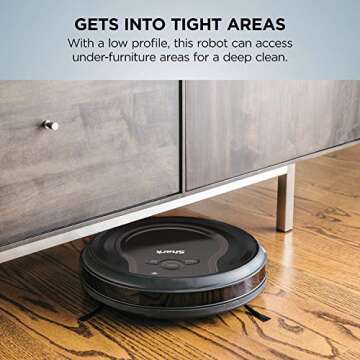Shark ION Robot Vacuum for Carpet AV751 Wi-Fi Connected, 120min Runtime, Works with Alexa, Black