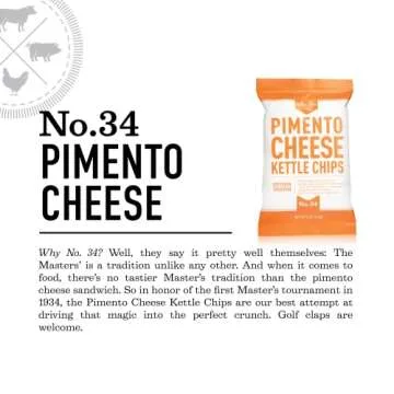 Lillie's Q - Pimento Cheese Kettle Chips, Crunchy & Cheesy Potato Chips, Small Batch Kettle Chips, 0 Grams Trans Fat, Made with Gluten-Free Ingredients (5 oz, 4-Pack)