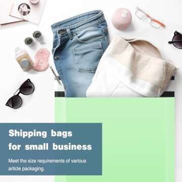 Famagic Poly Mailers, 200pc 10x13 Inch Shipping Bags, Chic Packaging Bags for Small Business, Tearproof and Waterproof Mailing Envelopes for Clothing Supplies, Self Seal Mailers Bags Mint Green