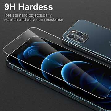 4Pack Tempered Glass Protectors for iPhone 12 PRO 5G