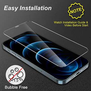 4Pack Tempered Glass Protectors for iPhone 12 PRO 5G