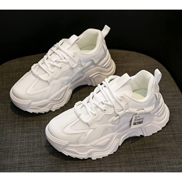 VAXAV Women's Stylish Breathable Mesh Platform Sneakers