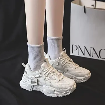 VAXAV Women's Stylish Breathable Mesh Platform Sneakers