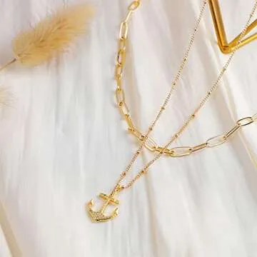 MEVECCO Gold Layered Choker Necklace - Minimalist Style