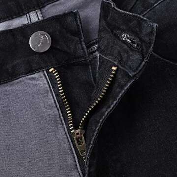 vanberfia High Waisted Jeans for Women: Skinny Denim Patchwork Stretch Pants for Various Occasions - Long Length Woman High Rise Casual Stretchy Denim Trouser(3XL,JS9079-2)