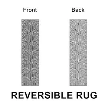 Tiffasea Long Hallway Runner Rug 2.6'x10' Washable Rug Runners Modern Reversible Black Kitchen Runner Cotton Hand-Woven Indoor Entryway Rug Carpet Runners for Bathroom Bedroom Laundry Room