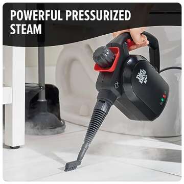 Dirt Devil 7-in-1 Handheld Steamer, Pressurized Steam Cleaner for Home Use, XL Water Tank, Includes Specialized Cleaning Tools, Portable Steam Cleaner for Bathroom, Clothes, Furniture and More