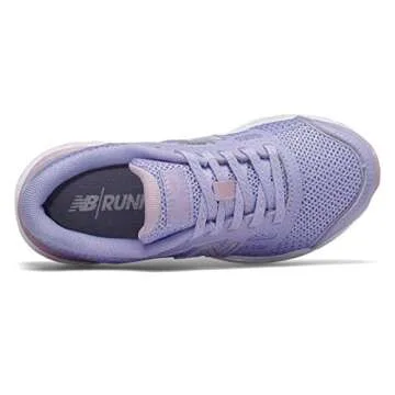 New Balance Unisex-Child 680 V5 Lace-Up Running Shoe, Clear Amethyst/Oxygen Pink, 2 XW US Little Kid