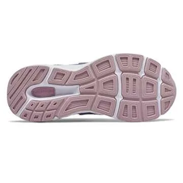 New Balance Unisex-Child 680 V5 Lace-Up Running Shoe, Clear Amethyst/Oxygen Pink, 2 XW US Little Kid
