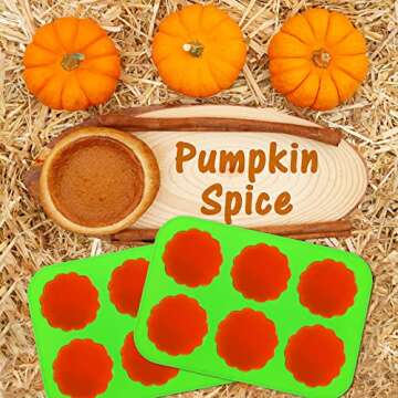 Funtery 2 Pcs Pumpkin Silicone Mold Thanksgiving Silicone 3D Pumpkin Candy Chocolate Baking Fondant Molds Kitchen Cake Decoration Tray for Thanksgiving Fall(Green)