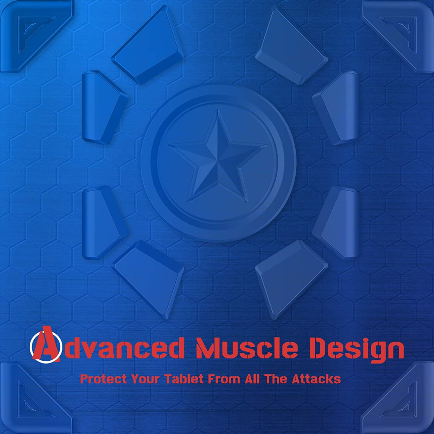 Protective TIMISM iPad Case for Kids - Blue+Red