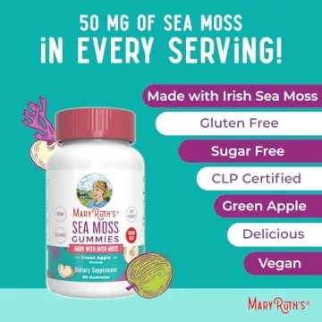 MaryRuth's Vegan Sea Moss Gummies Non-GMO Sugar-Free