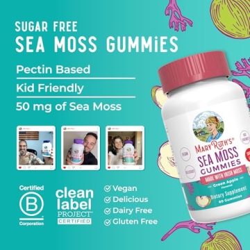 MaryRuth's Vegan Sea Moss Gummies Non-GMO Sugar-Free