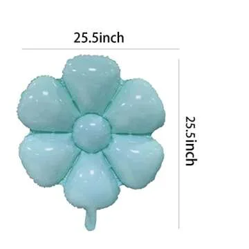Birthday Party Decorations Flower Party Balloons Supplies Kids Happy Birthday Decorations (Blue)