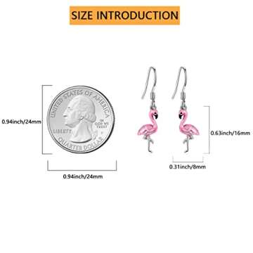 Stylish Flamingo Earrings for Women Hypoallergenic Jewelry