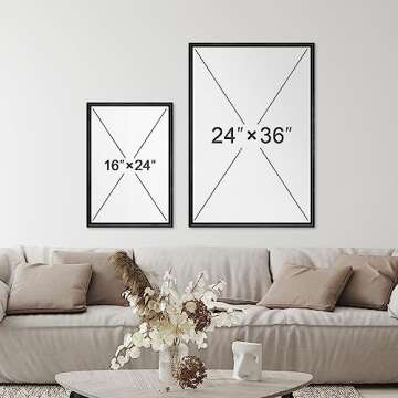 SIGNFORD Abstract Canvas Print Framed Art 24x36