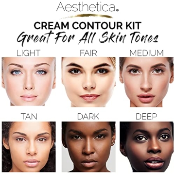 Aesthetica Cream Contour Makeup Kit - Vegan & Versatile