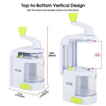 Spiralizer Vegetable Slicer - 4-in-1 Heavy Duty Kitchen Tool