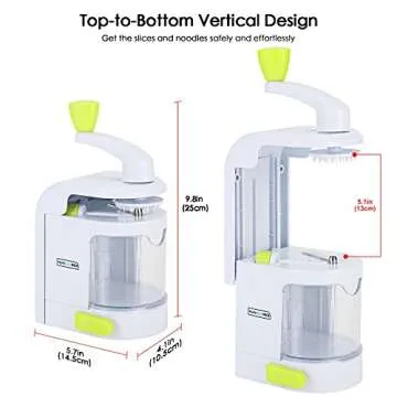 Spiralizer Vegetable Slicer - 4-in-1 Heavy Duty Kitchen Tool