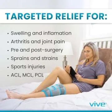 Vive Knee Ice Pack Wrap for Pain Relief and Recovery