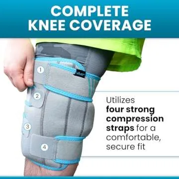 Vive Knee Ice Pack Wrap for Pain Relief and Recovery