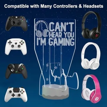 3D Gamepad Stand with Color Changing LED Night Light