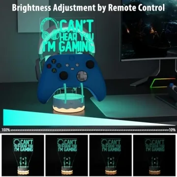 3D Gamepad Stand with Color Changing LED Night Light