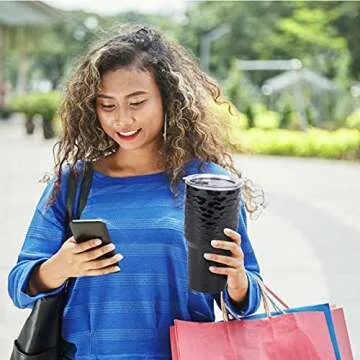 D·S 30oz Black Leopard Tumbler - Stylish & Insulated