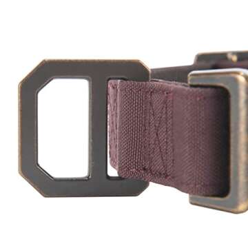 Carhartt Nylon Duck Dog Collar, Fully Adjustable Durable 2-Ply Cordura Nylon Canvas Collars for Dogs, Deep Wine, Large