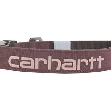 Carhartt Nylon Duck Dog Collar, Fully Adjustable Durable 2-Ply Cordura Nylon Canvas Collars for Dogs, Deep Wine, Large