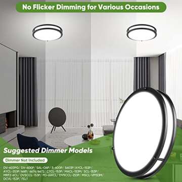 Adjustable 36W LED Ceiling Lights - Modern Flush Mount Style