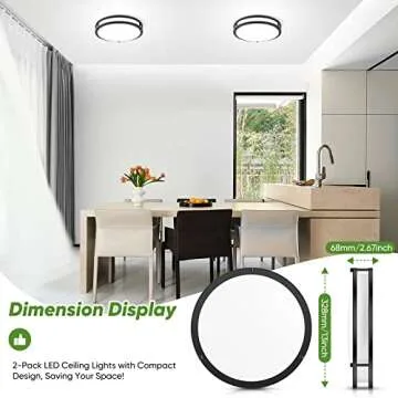 Adjustable 36W LED Ceiling Lights - Modern Flush Mount Style