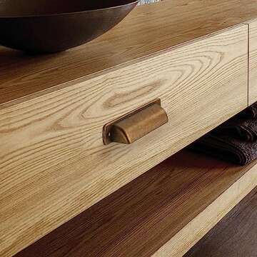 FILTA 10 Pack 5 Inch(128mm) Hole Center Antique Brass Cabinet Cup Pulls,Vintage Cabinet Handles Knobs Zinc Alloy Cabinet Hardware for Kitchen Cabinets and Dresser Drawers