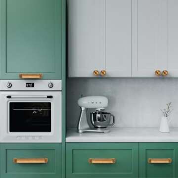 FILTA 10 Pack 5 Inch(128mm) Hole Center Antique Brass Cabinet Cup Pulls,Vintage Cabinet Handles Knobs Zinc Alloy Cabinet Hardware for Kitchen Cabinets and Dresser Drawers