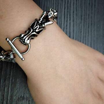 ATDMEI Dragon Bracelet - Stainless Steel Gothic Jewelry