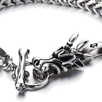 ATDMEI Dragon Bracelet - Stainless Steel Gothic Jewelry