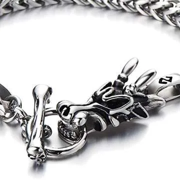 ATDMEI Dragon Bracelet - Stainless Steel Gothic Jewelry