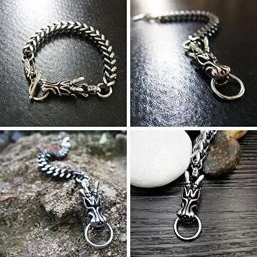 ATDMEI Dragon Bracelet - Stainless Steel Gothic Jewelry