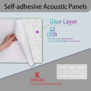 ENSEPST 6 Pack Thickened Soundproof Wall Panels ,15.75" X 31.5" X 0.47" High Density Beveled Edge Acoustic Panels , Sound Dampening Panels for Walls Bedroom Studio (Silver Grey)