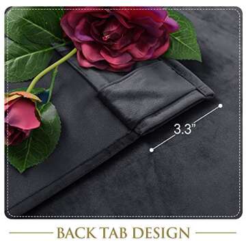 StangH Blackout Velvet Curtains 120-inch - Extra Long Elegant Velvet Insulated Drapes for High Ceiling, Full Covering Privacy Room Divider Drapery for Shared Space, Grey, W52 x L120, 2 Pcs