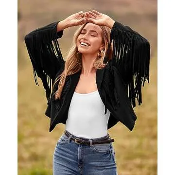 Stylish Cropped Faux Suede Jacket for Women