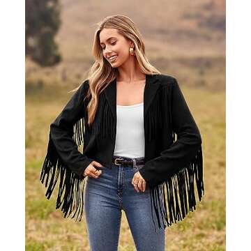 Stylish Cropped Faux Suede Jacket for Women